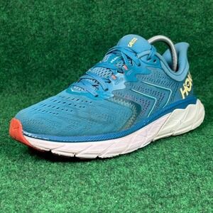 Hoka One One Arahi 5 Womens 9.5 B Running Shoes Blue White Lightweight Stability